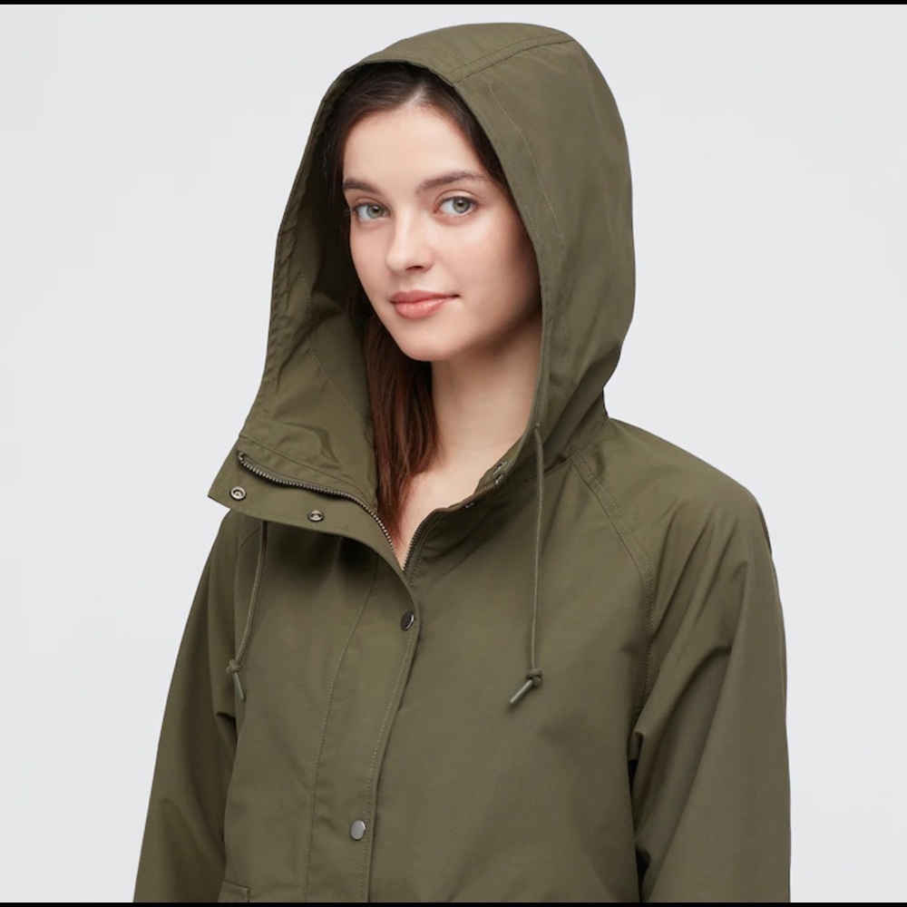 NWT UNIQLO Women Oversized Parka Olive